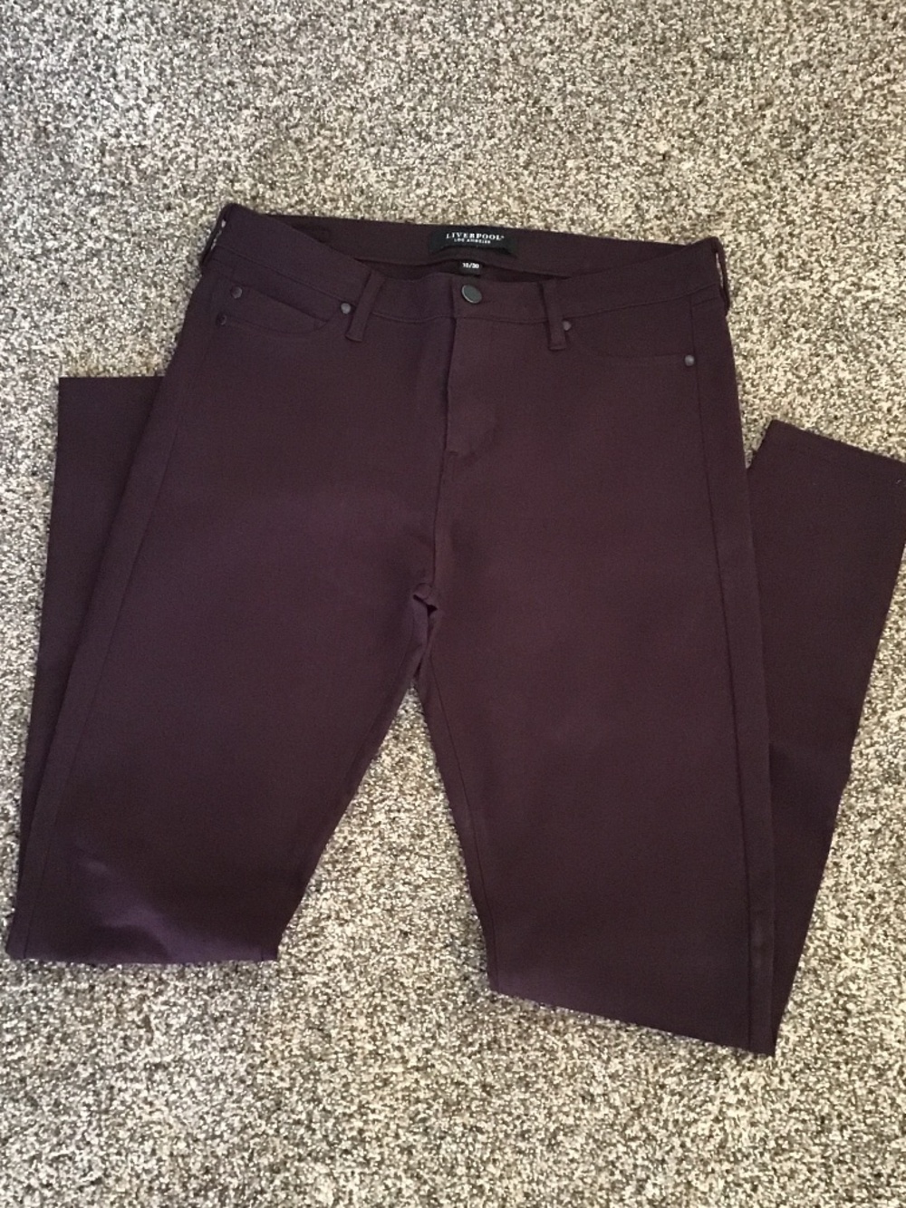 Liverpool LA Slim Eggplant Pants Sz 10/30
